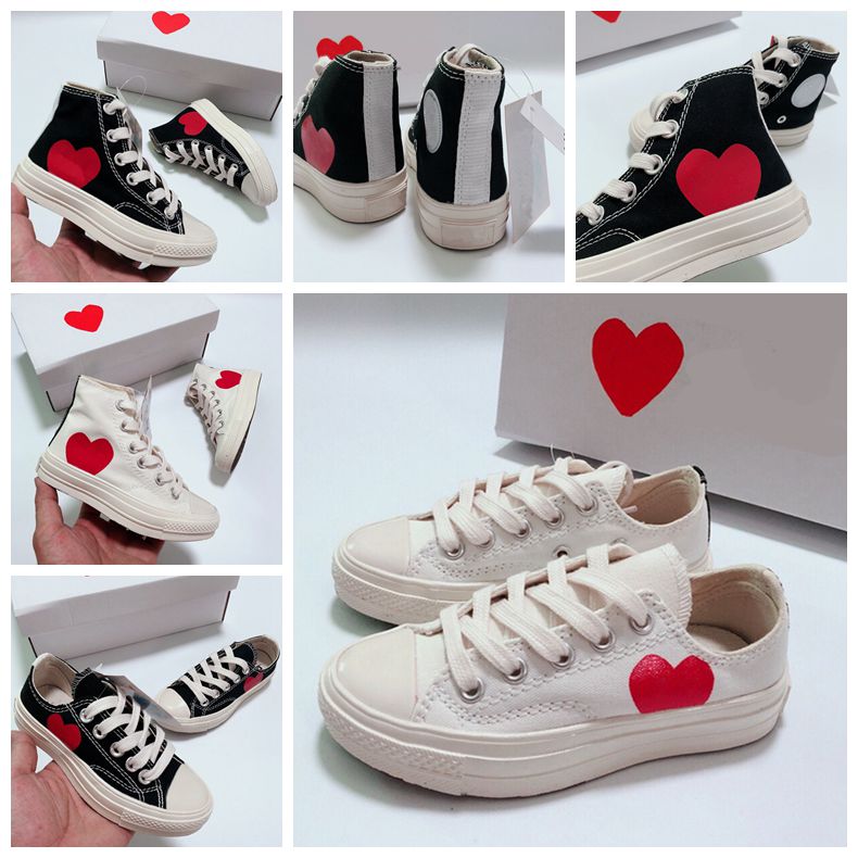 

Luxury school Infant big Kids Knit Play For Girl Boys love Canvas Running Shoes Designer youth baby breathable White Black climbing casual Sneakers Toddler Trainers, Shoes box