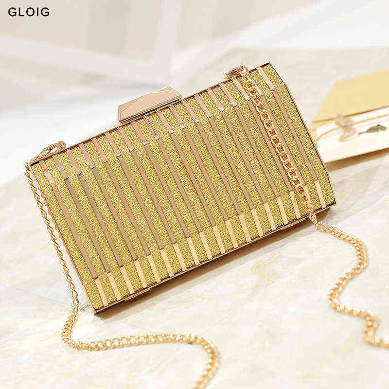 

Evening Bags Hollow Out Fashion Women Day Clutch Golden Luxury Party Small Evening Bags Wedding Bridal Handbags Purse 220323, Silver