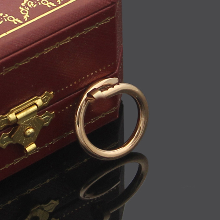 Rose rings designer gold nail ring lover couple band diamond jewelry 316 Titanium steel women mens have classic 18k fashion acdessories wedding g-image-775184662