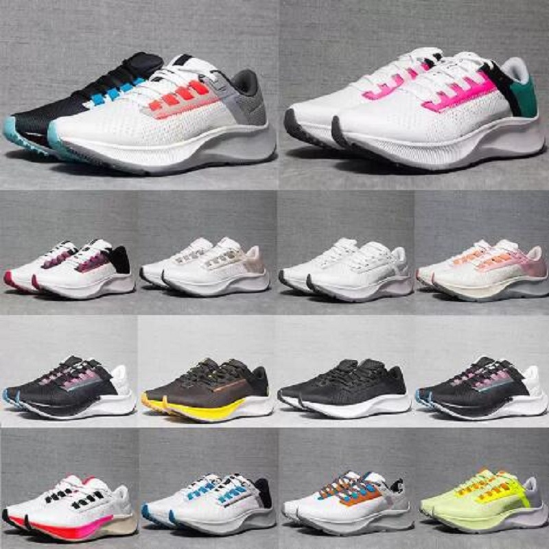 

Woman Pegasus 38 running shoes generation knitted mesh fashion womens mens metal black and white pink green brown black Trainers Sports Runner Sneakers, # 2
