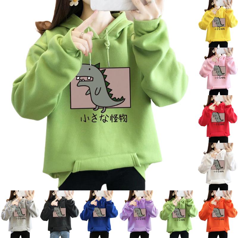 

Women' Hoodies & Sweatshirts Women Casual Floral Long Sleeve Hoodie Ladies Sweatshirt Printed Hooded Pullover Tops Outwear Clothes WearWome, Black