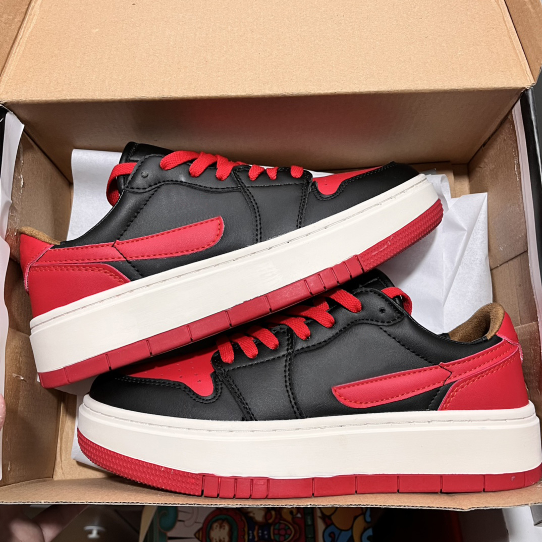 

Men Women Casual Designers Shoes 1s platform shoes Black Red White apricot flower yellow Sponge Cake Thick-soled high-quality shoes UNC Leather Sneakers