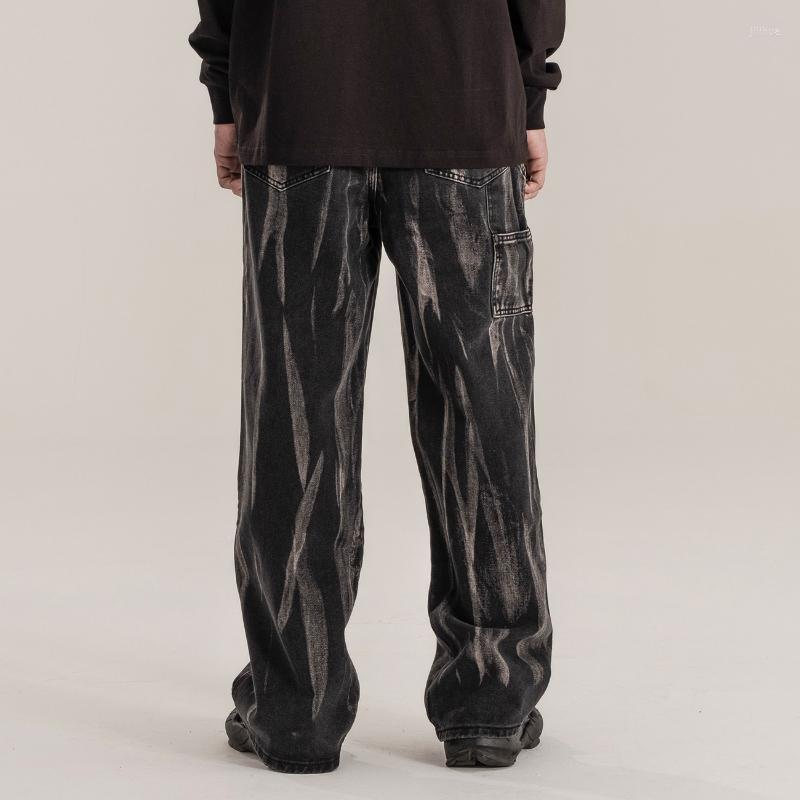 

Men' Jeans Hip 2022SS Hop Casual Trousers Pants Men Streetwear Loose Denim Joggers Techwear Tactical BlackMen, Black