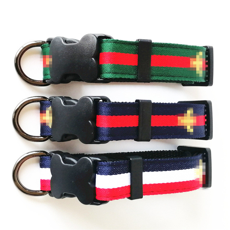 

Dog Collars & Leashes Tide Embroidery Leash Suit Dog Collar Pet Supplies Fashion Lead For Cat  M L