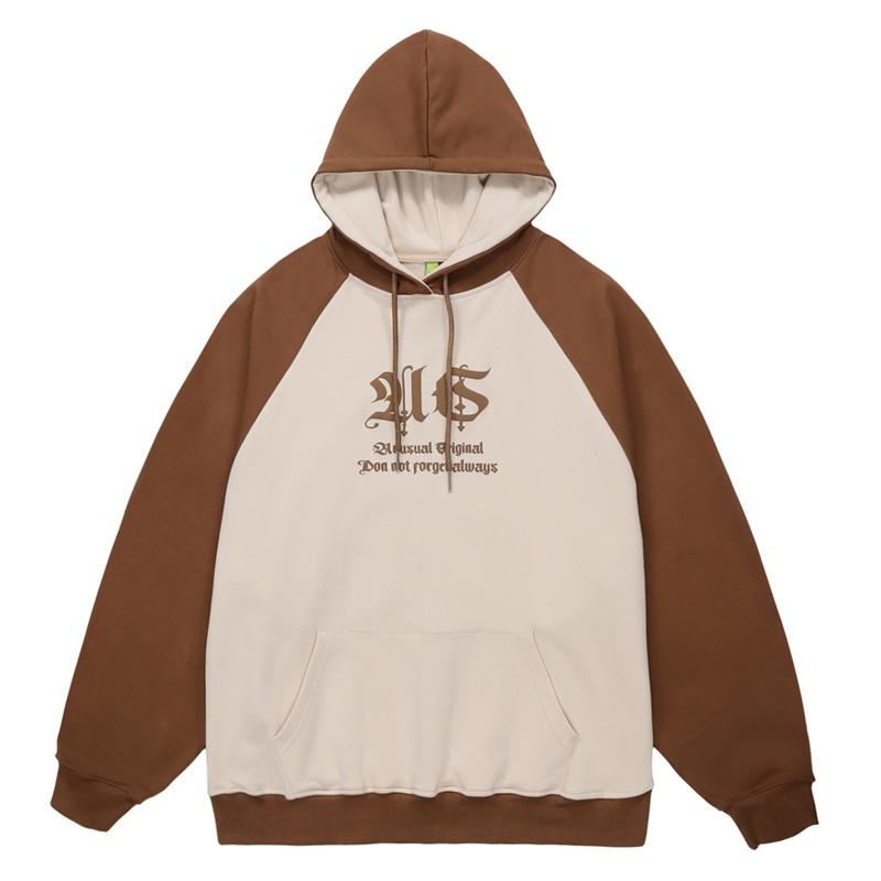 

Men's Hoodies & Sweatshirts Hip Hop Streetwear Men Oversized Hoodie Letter Printed Patchwork Vintage 2022 Harajuku Fashion Cotton Hooded Swe, Apricot