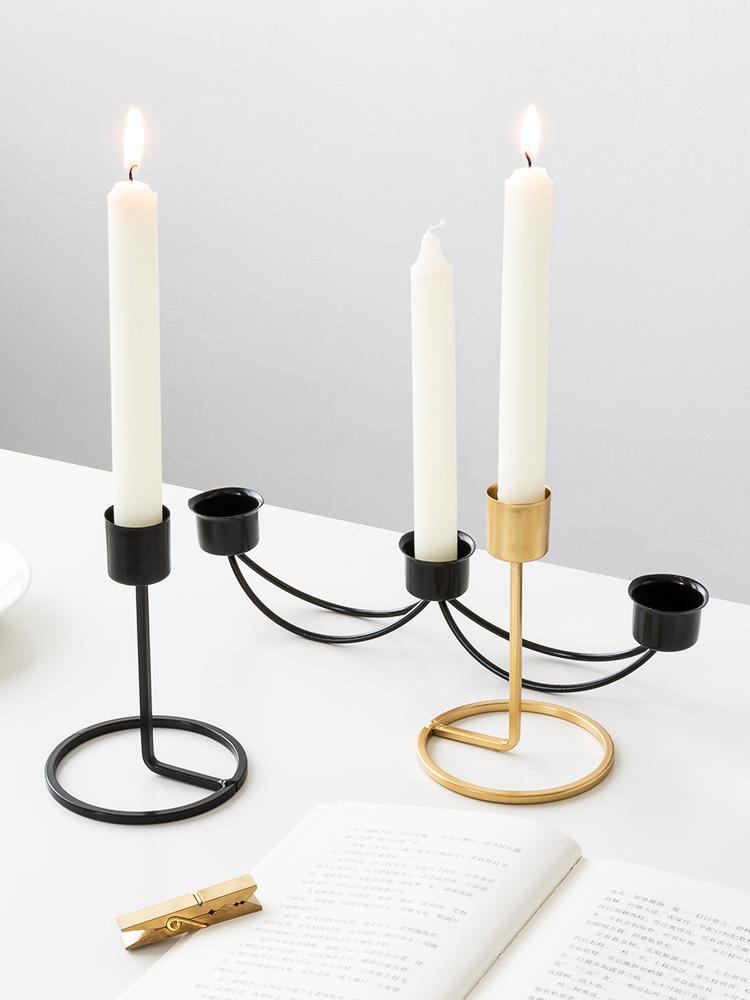 

Party Decoration Simple Wedding Birthday Gold Metal Candlestick