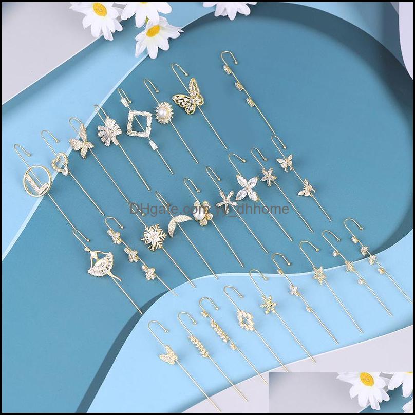 

Other Earrings Jewelry Cler Hook For Women Ear Needle Crystal Piercing Stud Earring Fashion Gift Q604Fz Drop Deliv Dhg