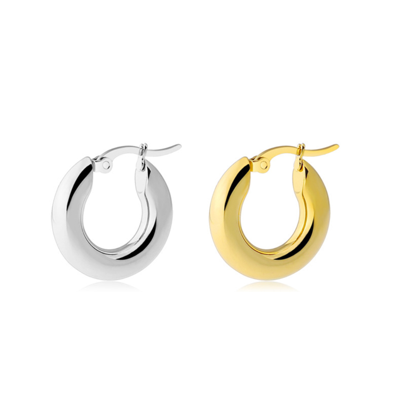 

Titanium Steel Earring Hoops Korean Hoop Earrings Body Jewelry for Men and Women