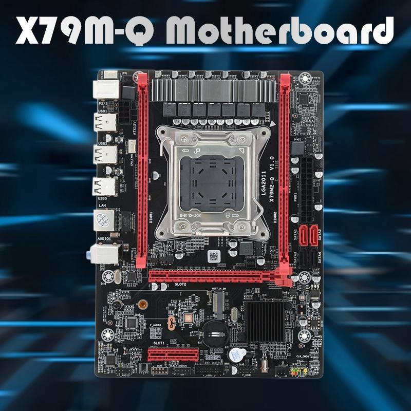 

Motherboards X79M-Q Motherboard LGA2011 2XDDR3 Slot Support 64G For Xeon V1/V2 Series Processors