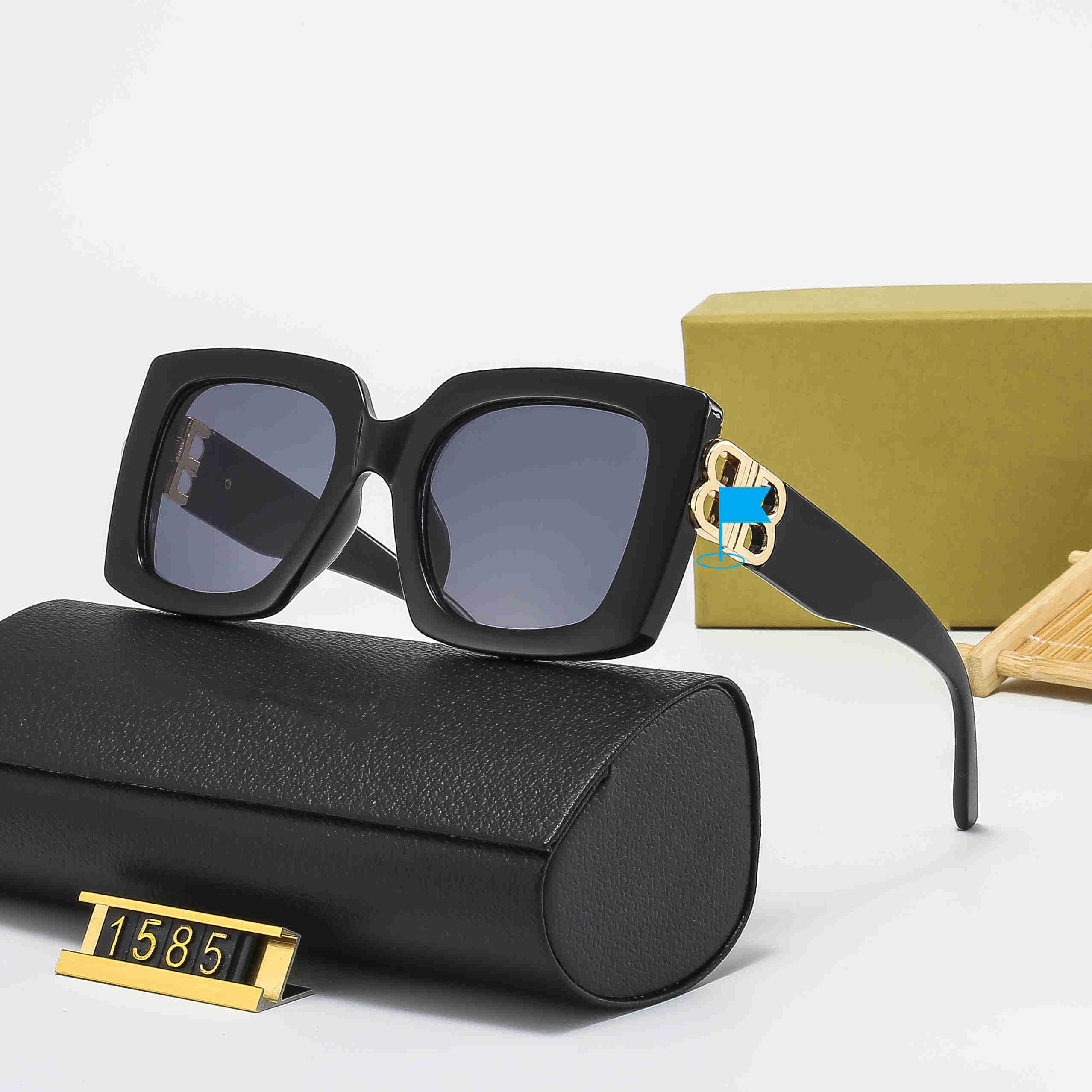 

Top luxury Sunglasses polaroid lens designer womens Mens Goggle senior Eyewear For Women eyeglasses frame Vintage Metal Sun Glasses With Box 1585