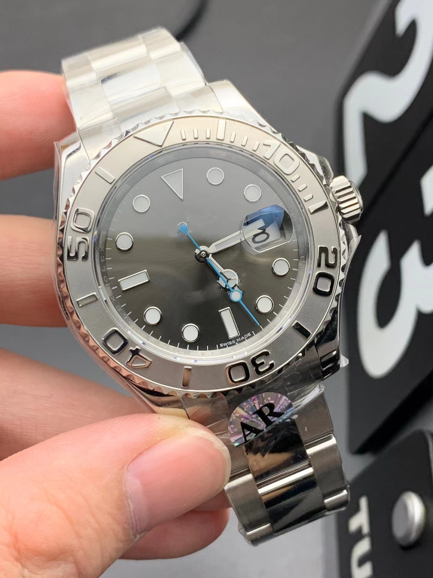 

2022 AR Men's watch diameter 40mm equipped with 3135 integrated movement sapphire glass mirror 904L steel case watchband, As shown