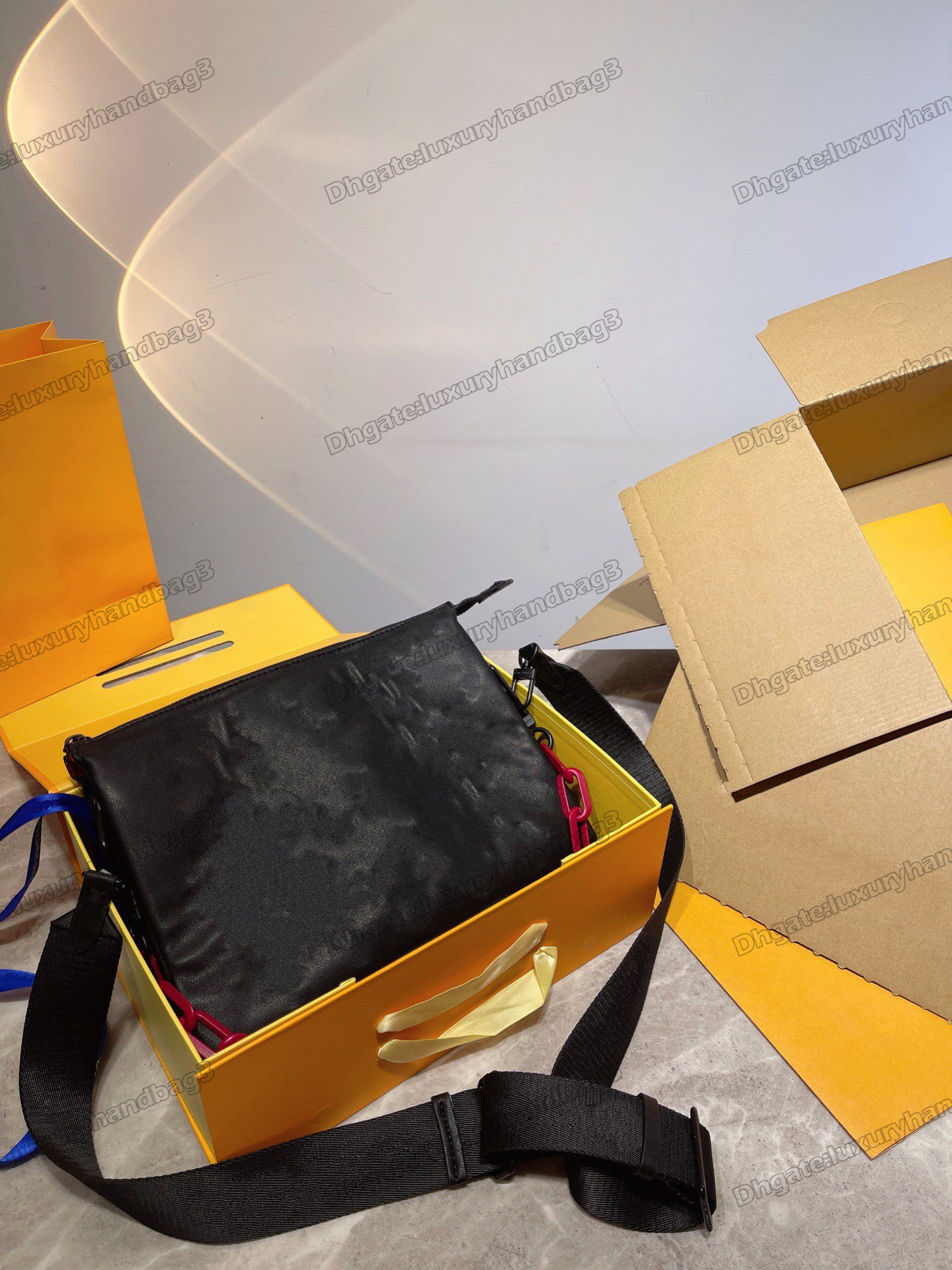 

Coussin PM Handbag Chunky Chain Bag Pink/Purple Monograms Embossed Puffy Leather Bright Colorway Cross-Body Shoulder Bags, Color 1#