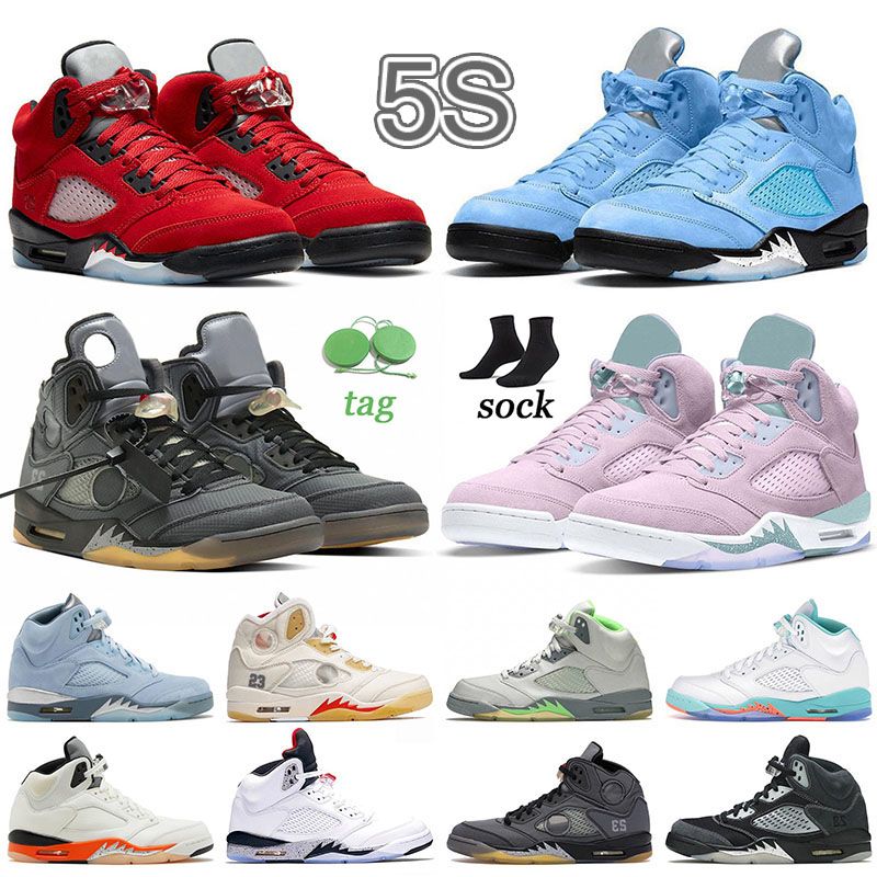 

Authentic jumpman 5 unc basketball shoes designer mens womens sneakers 5s university bllue mars for her wine red suede blue bird green bean low gsps designer sneakers, A51 40-47 green bean-2