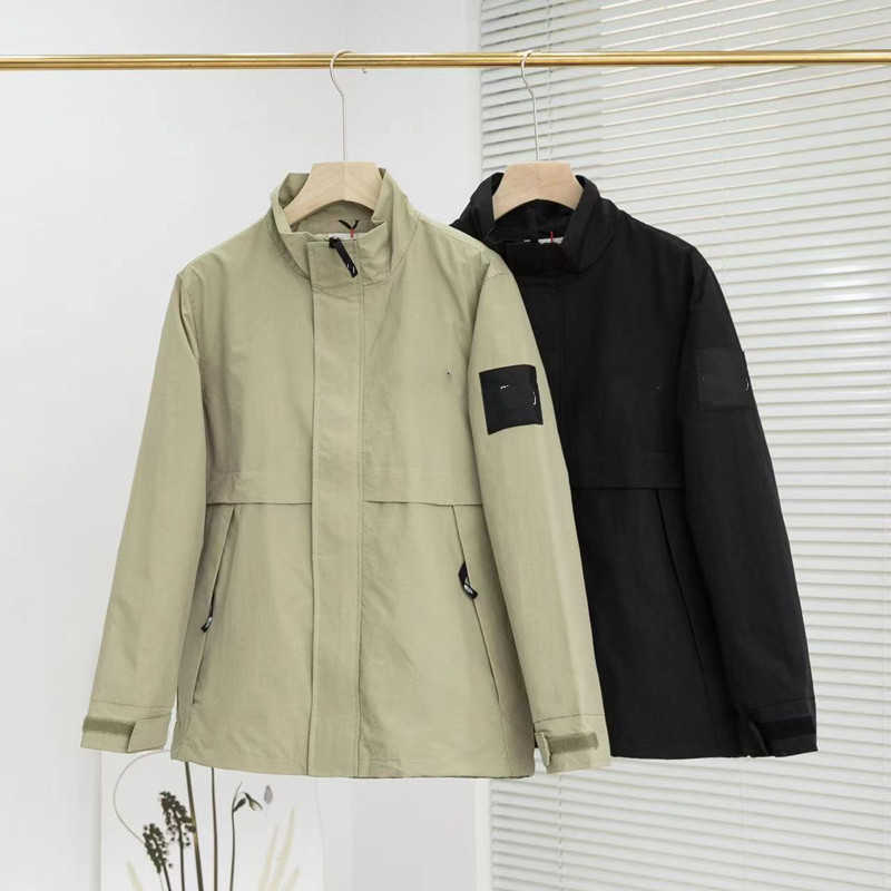 

Men' Jackets Spring 22 new outdoor sports couple hooded jacket men' stand collar jacket, Black