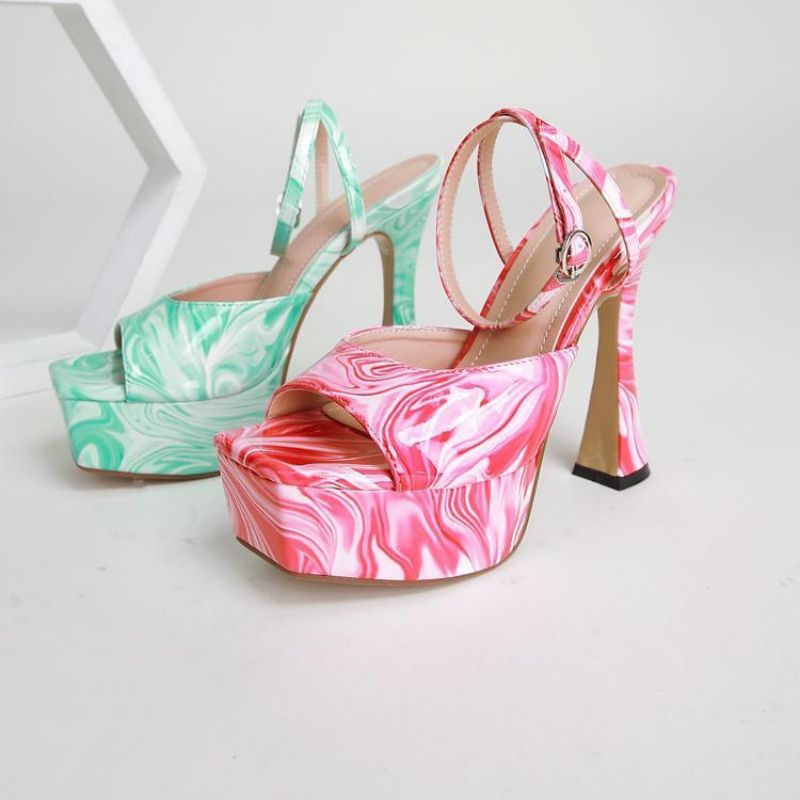 

Women Sandals Shoes Super High Heel Dress Pumps Buckle Summer Silk Stilettos Solid Wedding Party Classic Fashion HM479, Clear