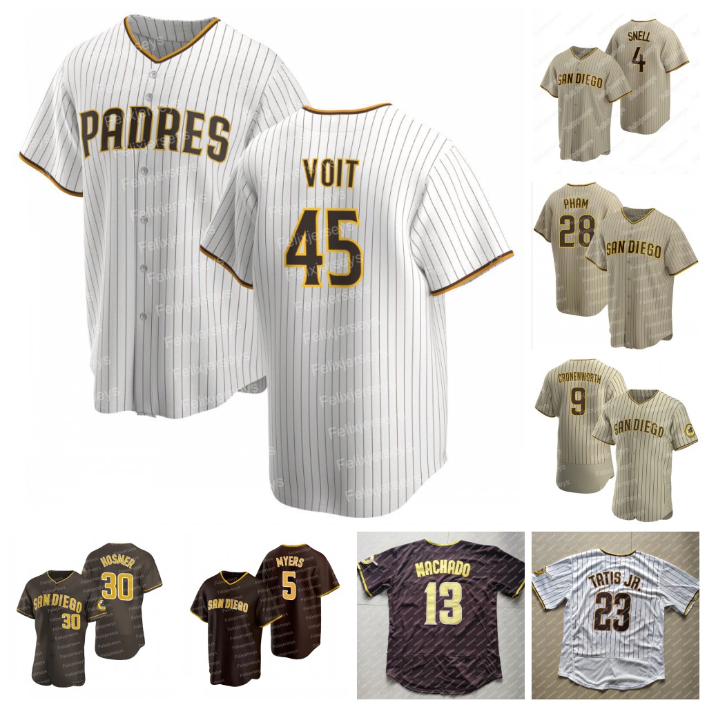 

45 Luke Voit Padres Jersey Manny Machado Fernando Tatis Jr. Jake Cronenworth Mark Melancon Yu Darvish Eric Hosmer Pham Ha-Seong Kim Blake Snell Wil Myers Chris Paddack, Flex base