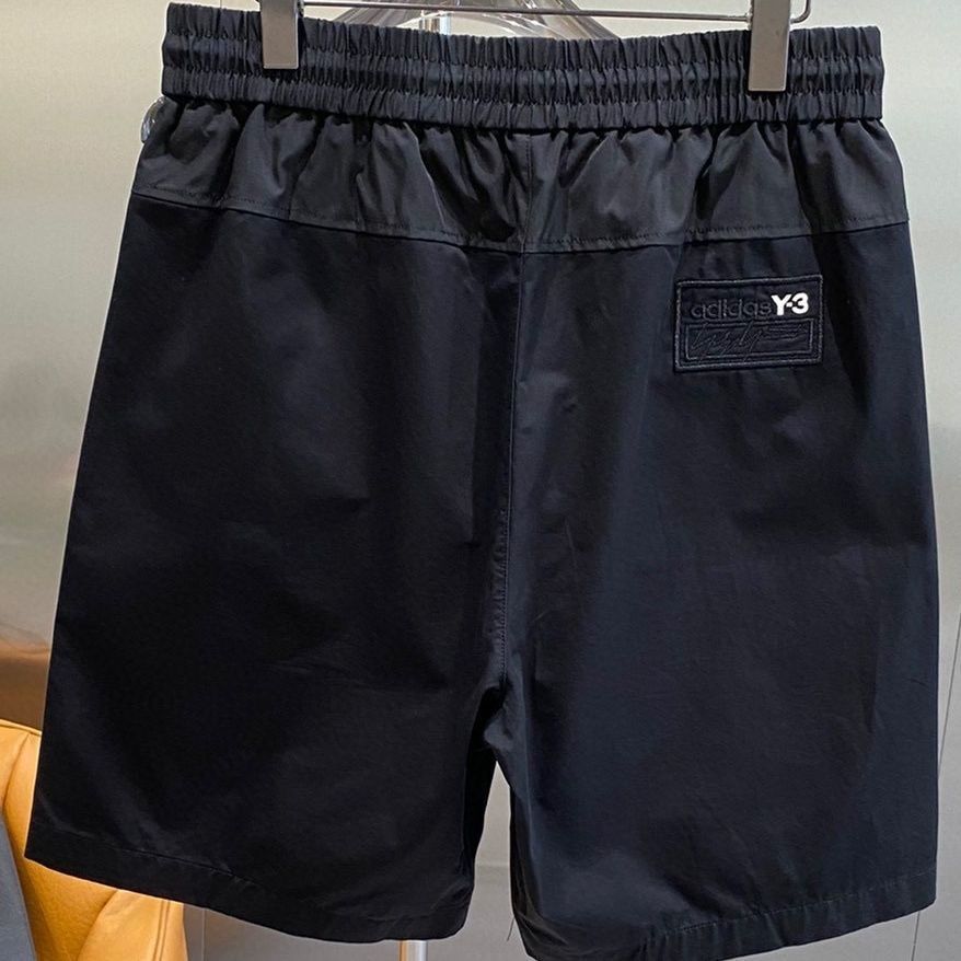

Mens and Women y3 Summer Fashion Athleisure Cargo Shorts Letter Pocket Beach Shorts, Black