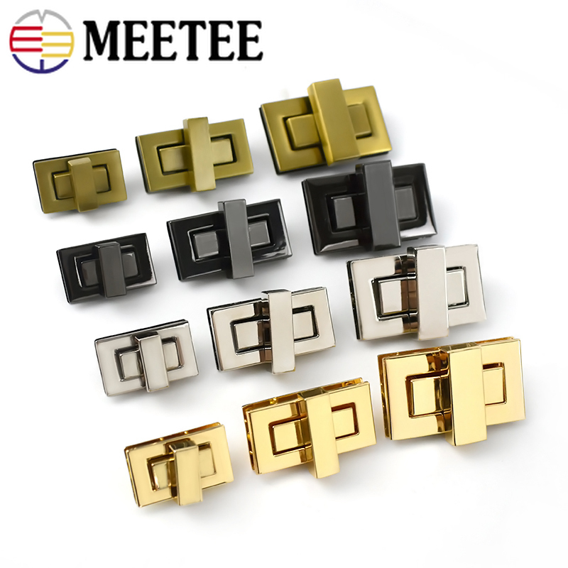 

2 4pcs 52 44 32mm Rectangle Metal Turn Twist Lock Buckle for DIY Handbag Purse Hardware Closure Clasp Bag Part Accessories 220716