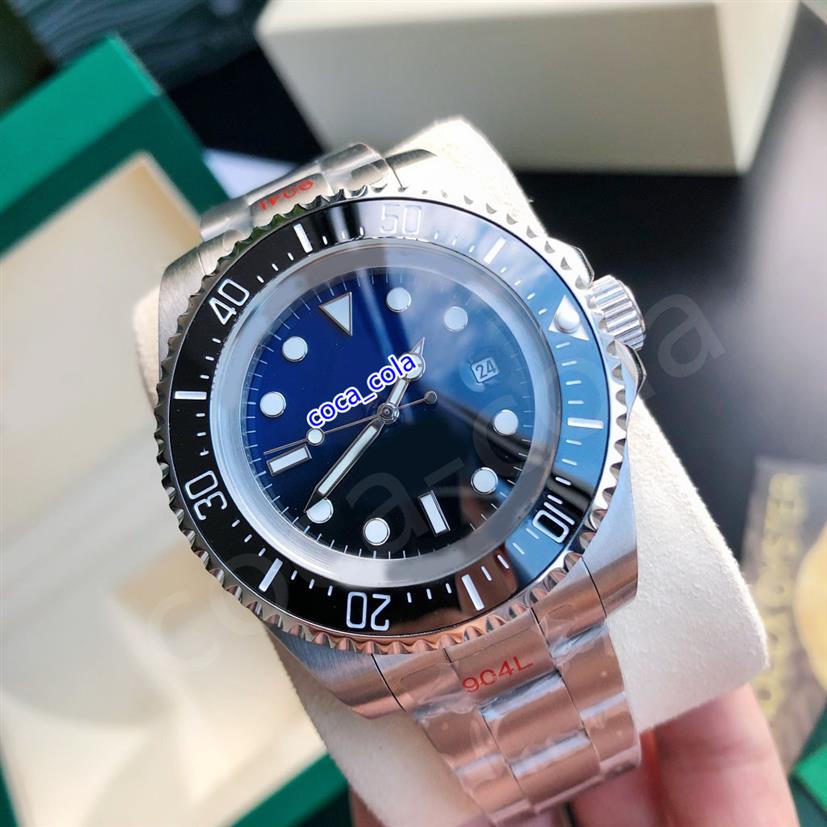 

Upgraded version watch Ceramic 1000M DIVER DEEP SEA DWELLER Mens 44mm Watch 126660 Japan Movement Automatic Wristwatch Black blue 319L