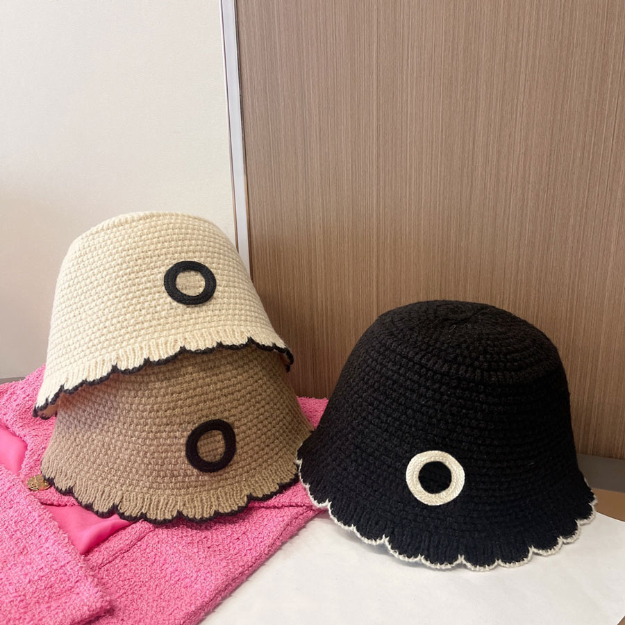 

Fashion Bucket Hat Knit Cap for Woman Man Casusl Warm Hats Early Autumn 3 Color High Quality, C1
