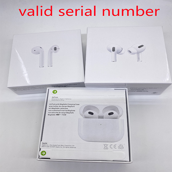 

Earphones Rename GPS Air Ap pro Gen 2 3 Pods pop up window Chip Bluetooth Headphone Transparency auto paring wireless Charging, Valid serial number