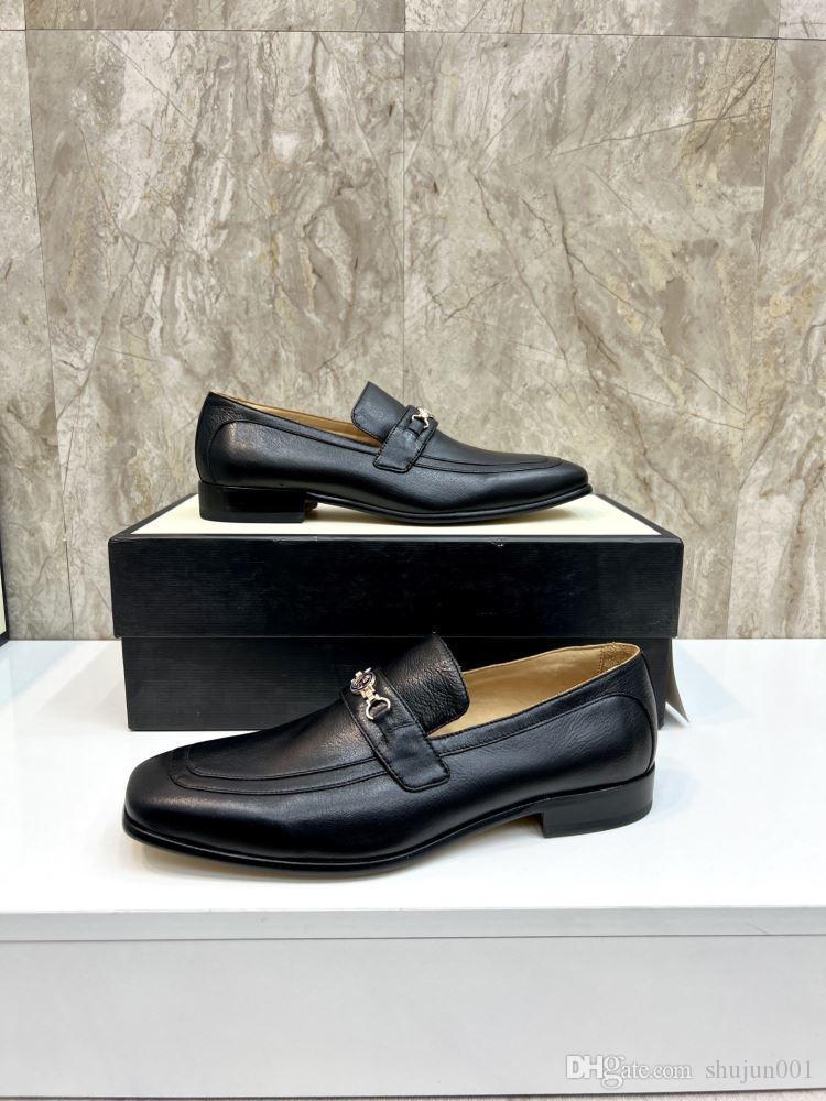 

Original 2022 Newly Men's Split Leather Shoes Cutout Style Size 38-45 Soft Summer Man Bussiness Designer Luxury Dress Shoes A2, #03