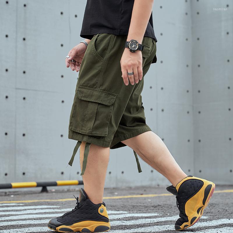 

Men's Pants Large Size 2022 Summer High Quality Men's Baggy Cargo Shorts Male Casual Short Fashion Loose Knee Lenght TrousersMen's Naom2, Army green