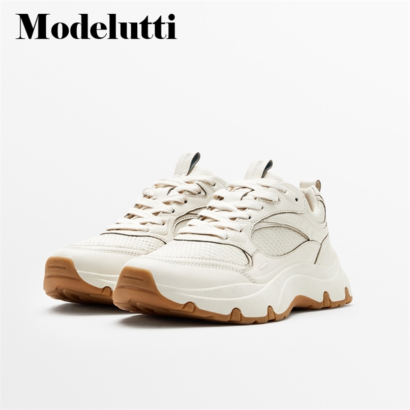 

Modelutti Spring Autumn Women Fashion Genuine Leather Animal Print Shoes Comfortable Wild Simple Casual Sneakers Female 220816, Light yellow
