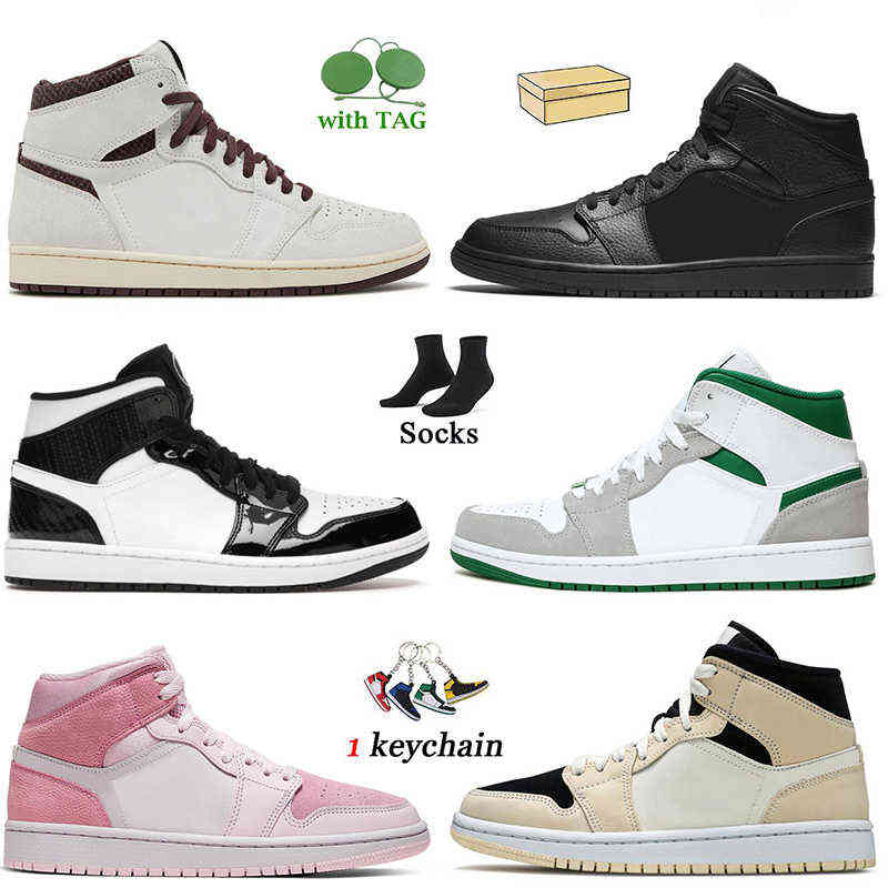 

With Box Jumpman 1 1s Women Mens High Basketball Shoes A Ma Maniere Mid Triple Black Grey Pine Green Carbon Fiber Digital Pink Cactus Jacks, A24 dark marina blue 36-47