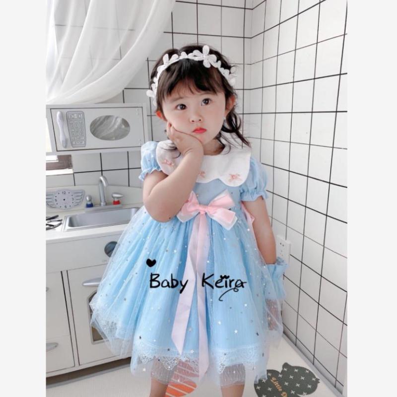 

Girl's Dresses Summer Spanish Girl Starry Dress Baby Birthday Party Wedding Gown Kids Blue For Girls Easter Eid A1178Girl's