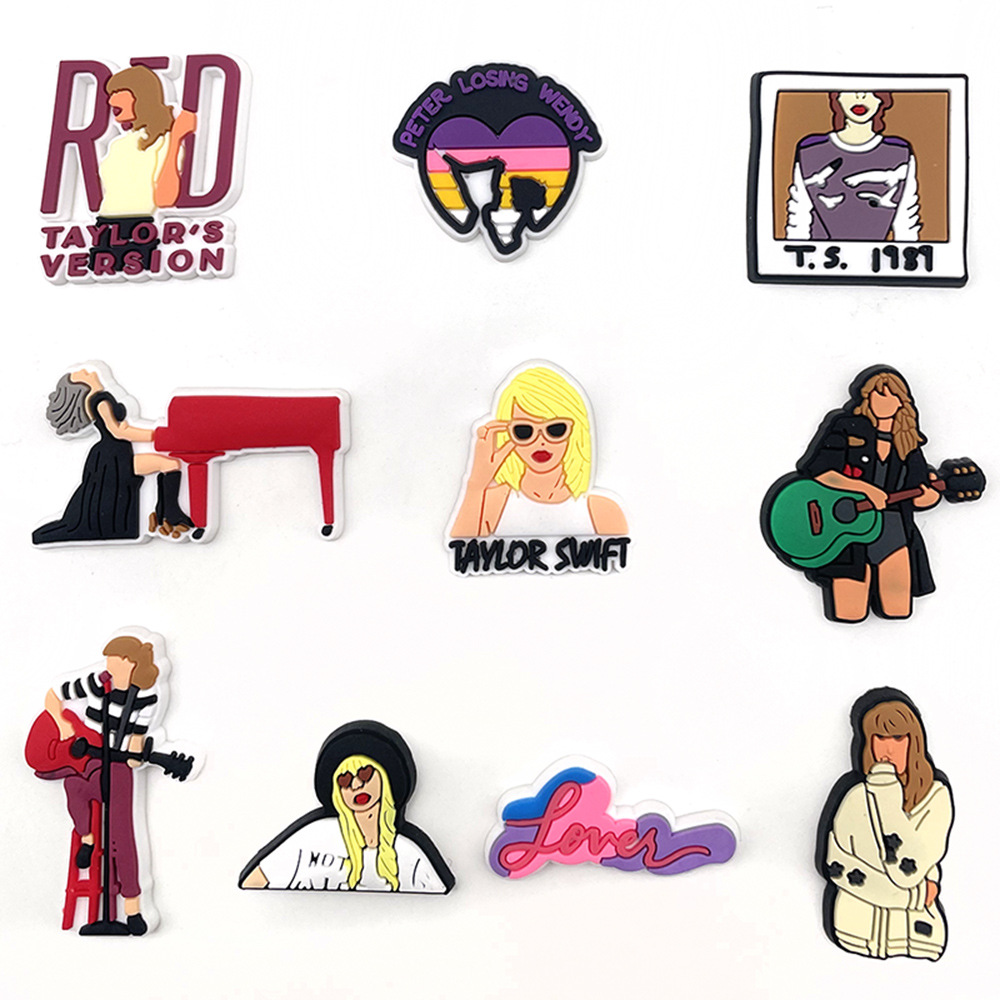 

Pvc Singer Croc Charms Shoe Decoration Buckle Charm Clog Pins Buttons