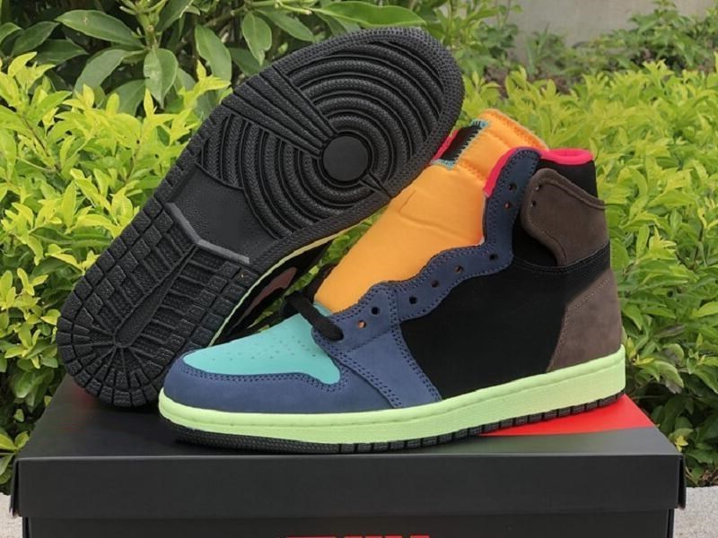 Chaussures exclusives 1 High Og Bio Hack Basketball baroque marron noir Laser Orange Racer rose Fashion Fashion Sport Sneakers de bonne qualité