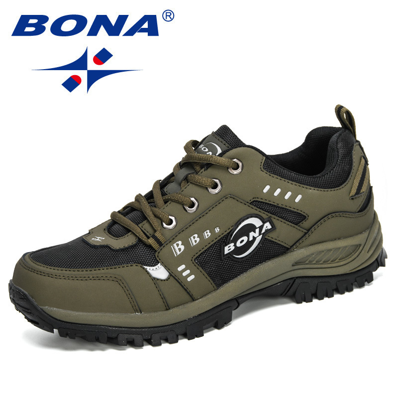 

BONA Designers Nubuck Outdoor Hiking Jogging Sneakers Men Comfortable Walking Sport Shoes Man Basket Zapatillas Hombre 220812, Deep blue s gray
