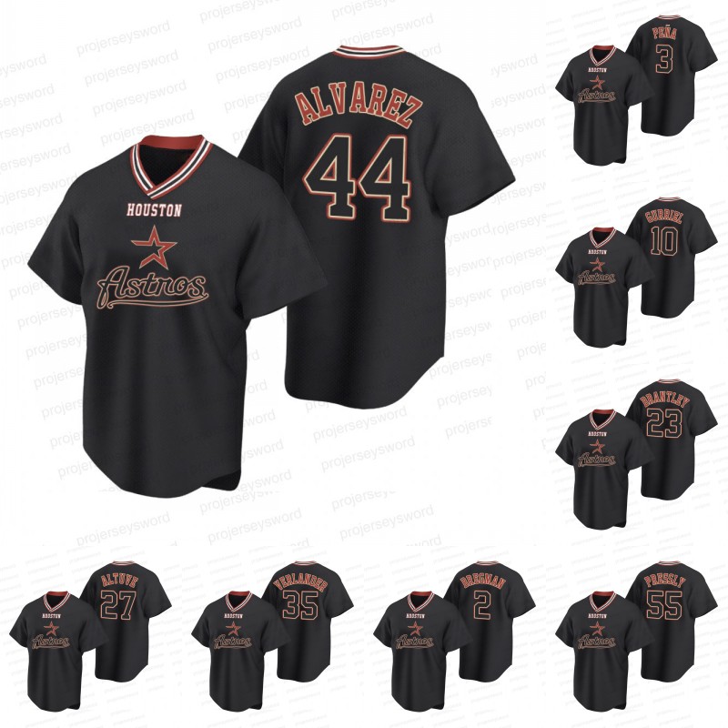 

2022 Replica Black Vintage Jersey Ryan Pressly Lance McCullers Justin Verlander Kyle Tucker Jose Altuve Michael Brantley Yuli Gurriel Jeremy Pena Alex Bregman, 30 kyle tucker
