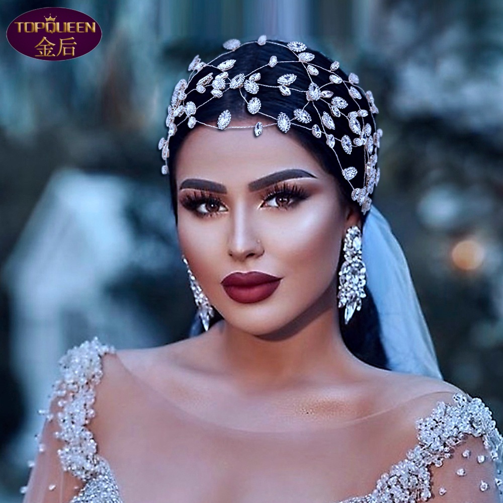 

Net Crystal Tiara Baroque Crystal Bridal Headwear Crown Rhinestone with Wedding Jewelry Hair Accessories Bridal Crowns Headpieces HP472