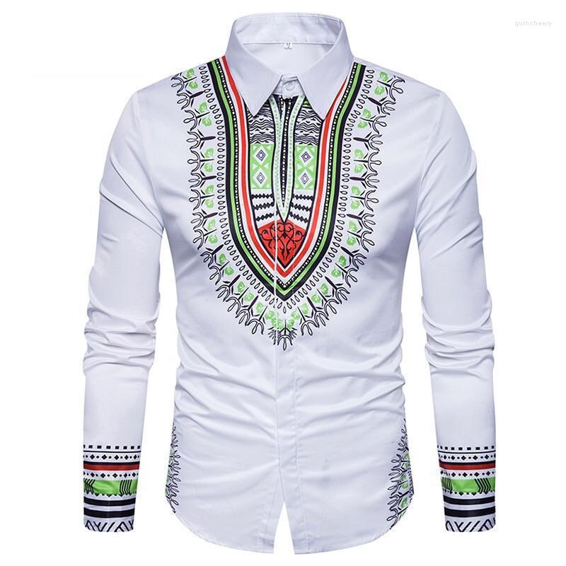 

Men's Dress Shirts Fashion African Men Shirt Custom Long Sleeve Mens Tops Solid Fit Dashiki Formal Plus Size WYN498Men's Quin22
