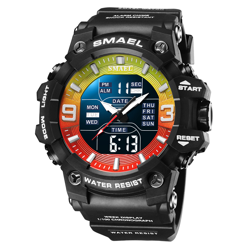 SMAEL 2022 cross-border new waterproof sport watch men's multi-functional luminous cool electronic watch gift A9