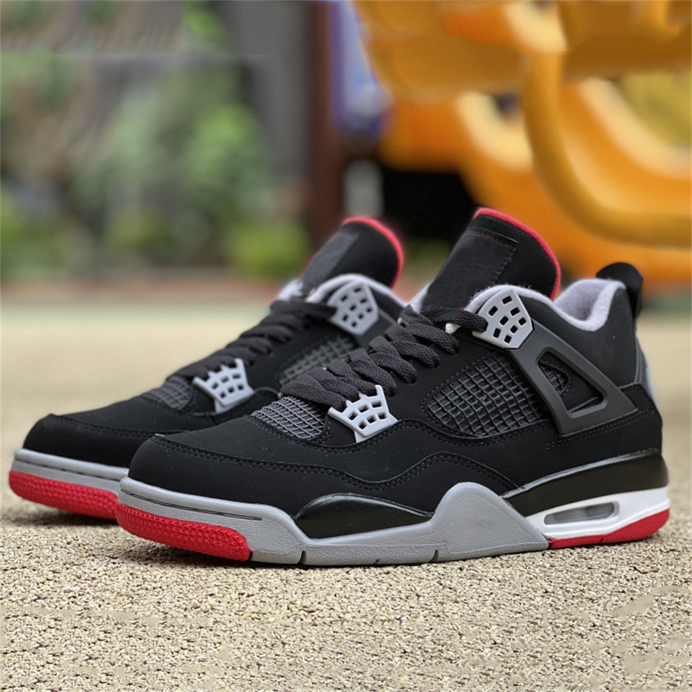 

basketball shoes 4s jumpman 4 mens women University Blue black cat White cement Fire Red Cactus Jack Motorsports sport sneaker trainer with box