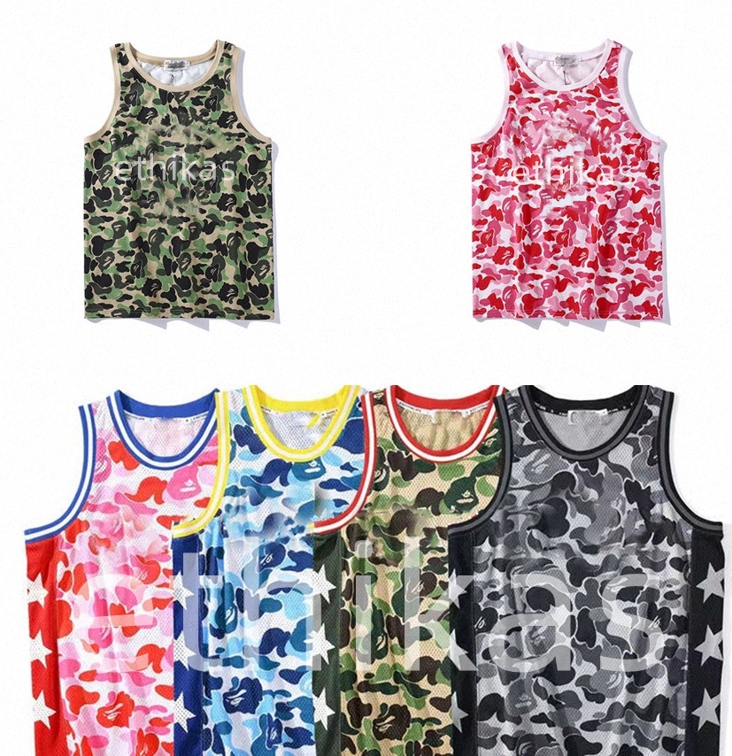 

Mens Vest Basketball T Shirt Summer Tops Sports Tee Designer Womens High Quality Camouflage Pattern mesh breathable Sleeveless Hip Hop Tees Asian Size e6Uy#, Consultative service
