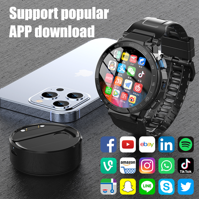 

Newest 4G Smart Watch Phone 1080mAh 6GB+128GB Large Memory hd Cameras Smartwatch Support SIM Card GPS Sports Heart Rate Tracker
