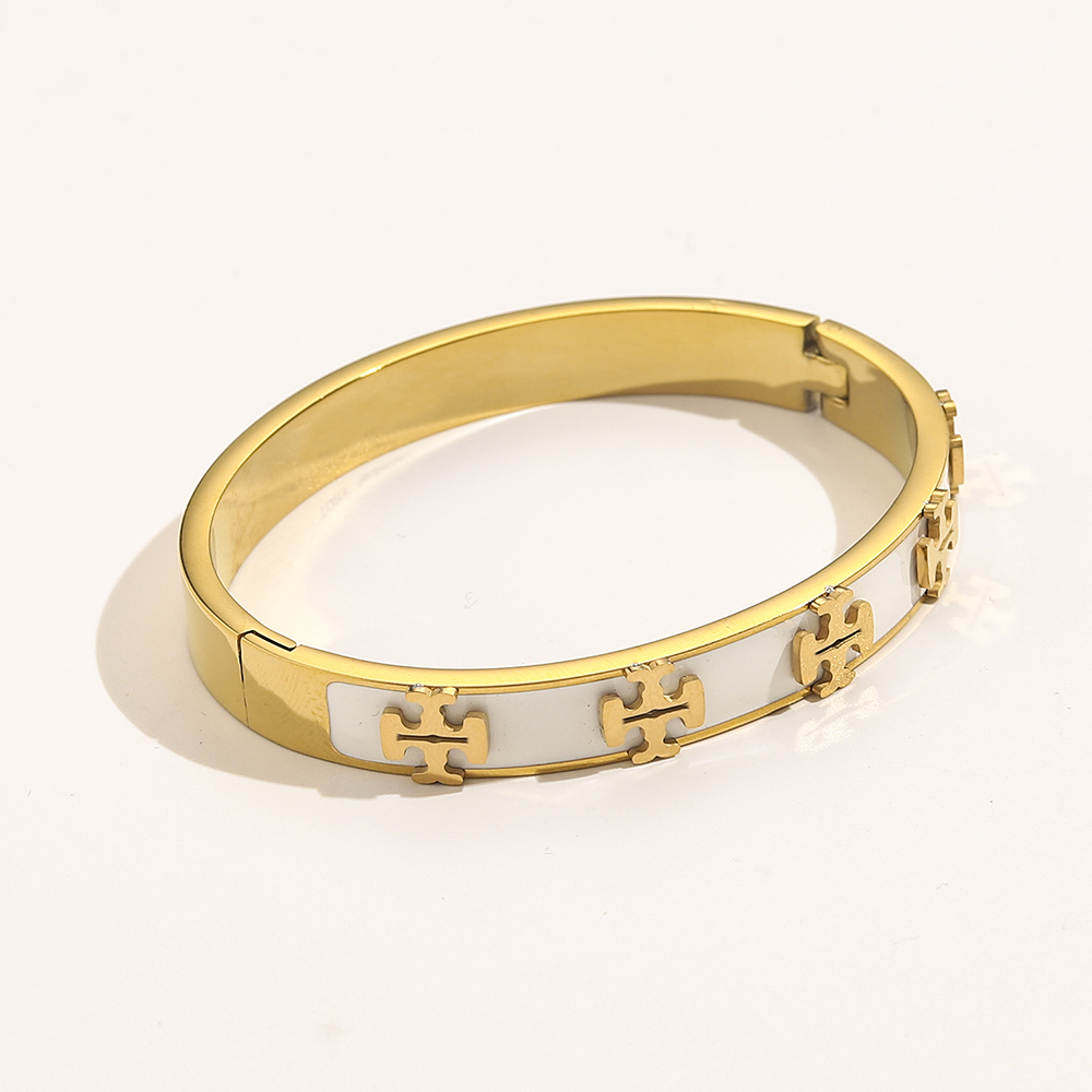 

Europe America Fashion Style Bracelets Women Bangle Luxury Designer Jewelry 18K Gold Plated Stainless steel Wedding Lovers Gift Bangles Wholesale ZG1460