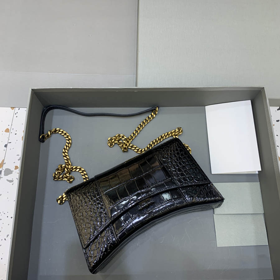 9A Top Authentic Quality Designer Fashion Women Lady Chain Bag Handbags Straps Shoulder mini style crossbody Purse Genuine crocodile Leather Graf