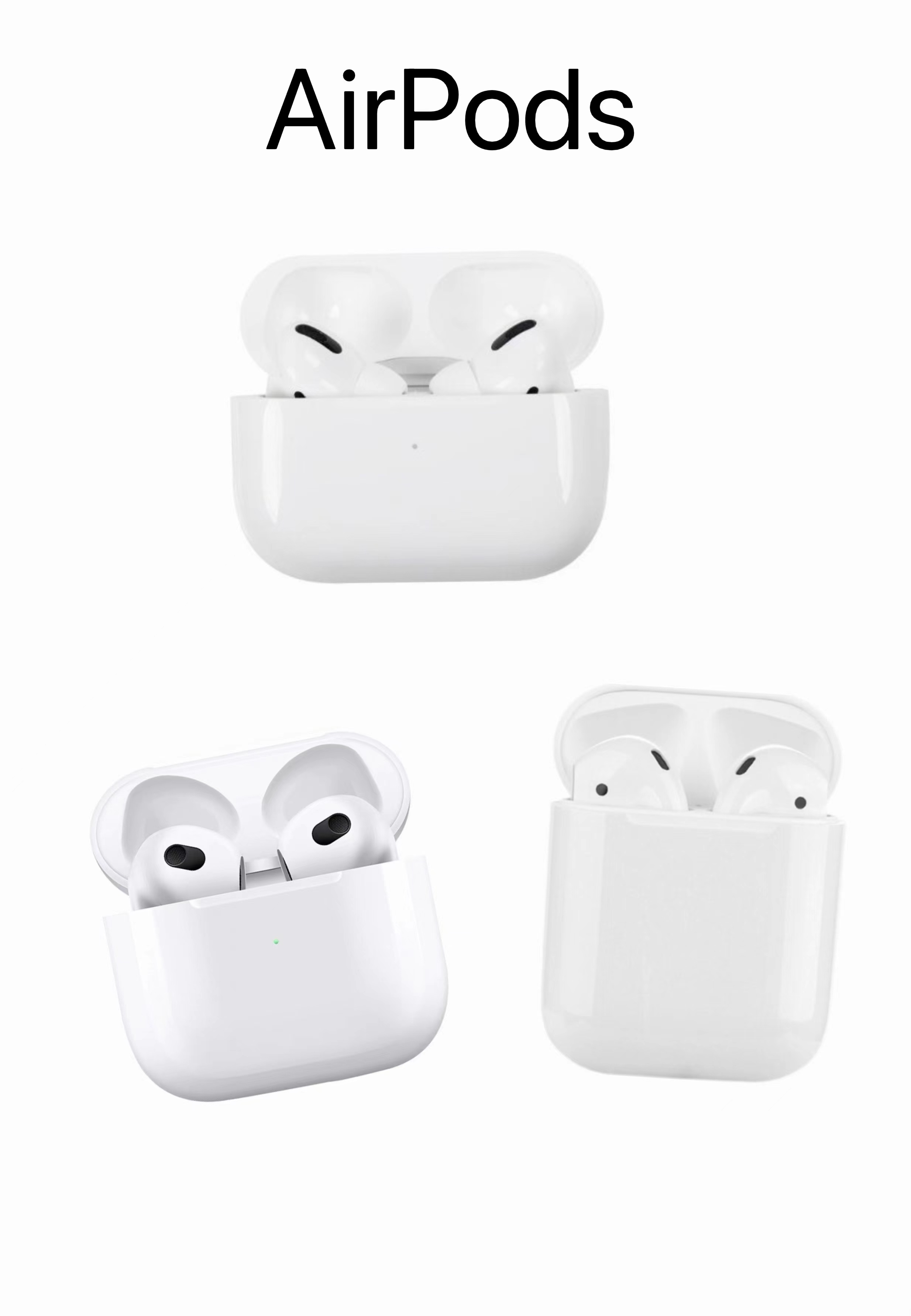Airpods 1:1 copy Wirless earphones Chip Transparency Metal Rename GPS Wireless Earbuds Charging Bluetooth Headphones Generation In-Ear Detection-image-757906022