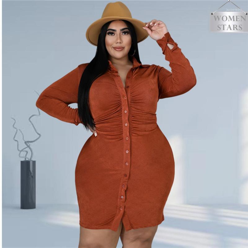 

Plus Size Dresses Dress Women 5xl Fall Clothes Velvet Button Sweet Bodycon Mini For 2022 Wholesale Drop Jasp22, Green