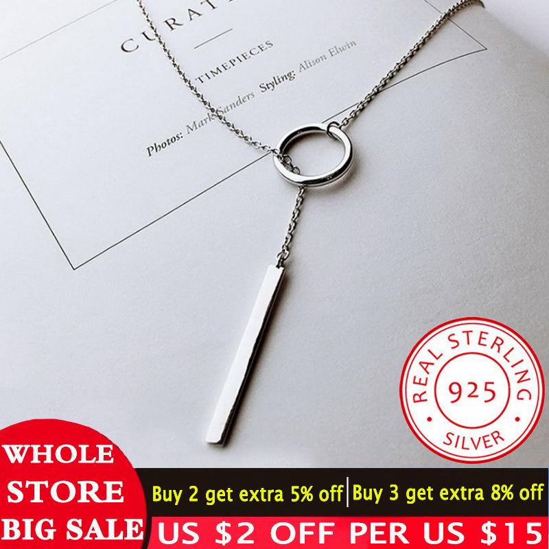 

Pendant Necklaces LMNZB Vintage Tibetan Silver 925 Jewelry Circle Strip Long Chain Pendants&Necklaces Sterling-silver Choker Necklace VN