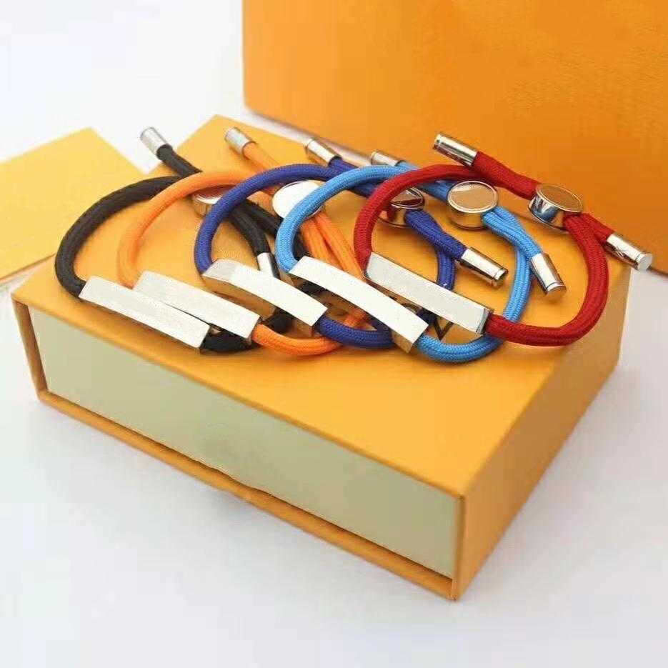 Bracelet unisexe Bracelets de mode pour homme femme bijoux Bracelet réglable bijoux 5 couleurs avec boîte