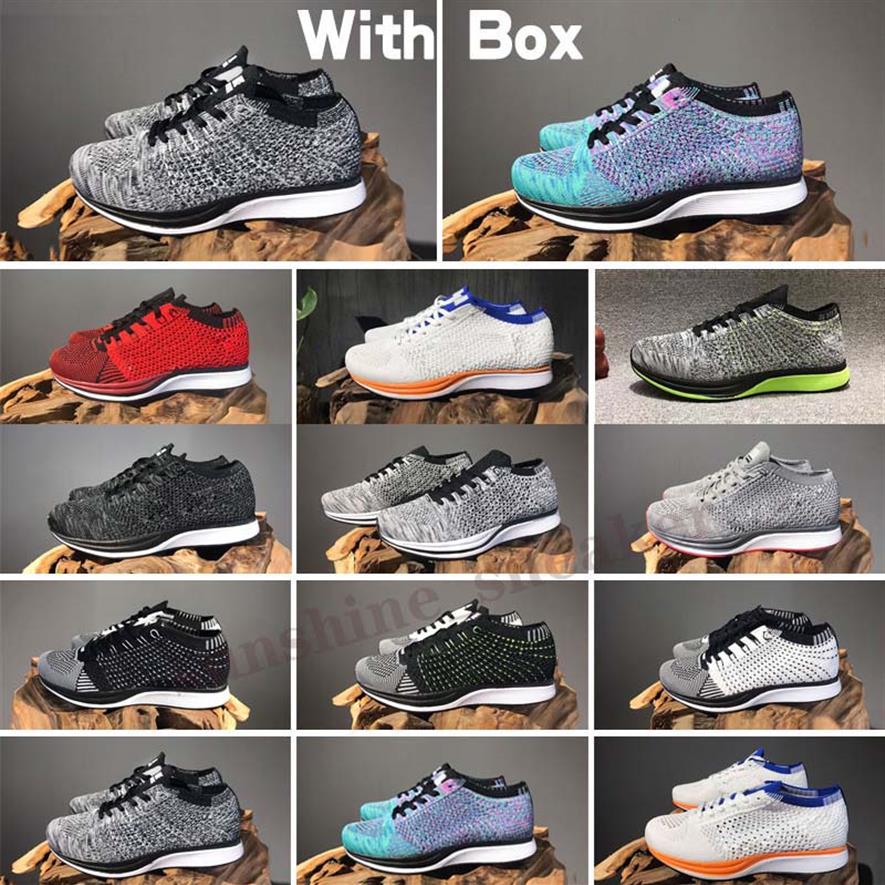 

2021 Casual Shoes High Women Men FLYNIT 5.0 RACER High Ankle Barefoot Sneakers Size 36-45253I, Without box