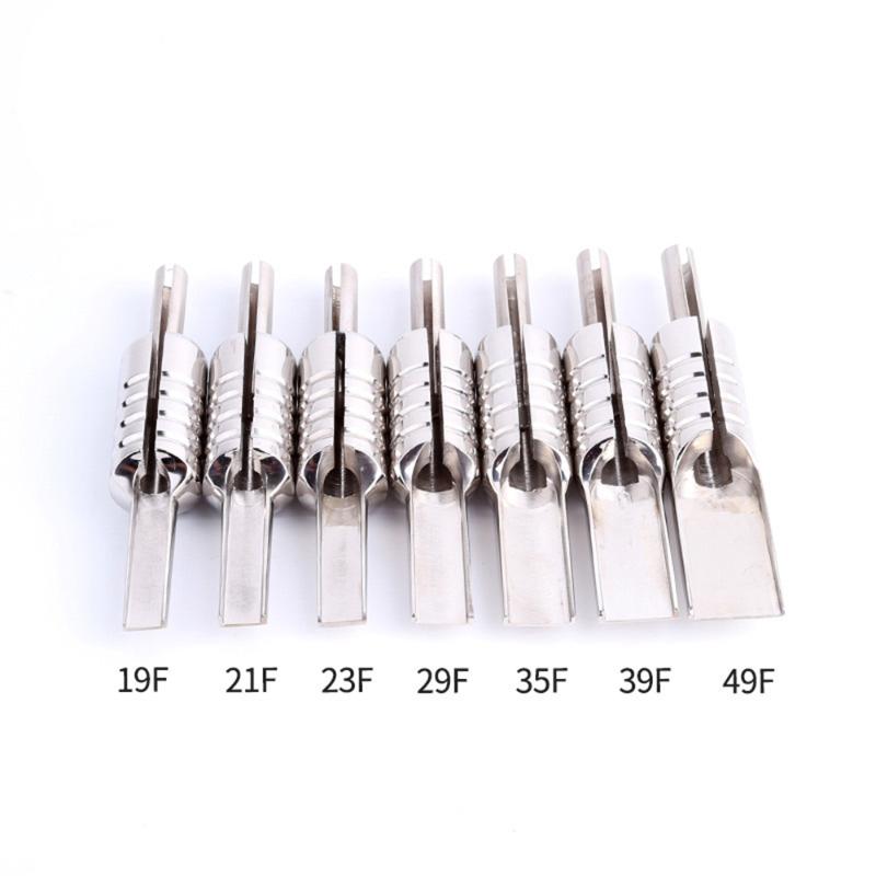 

Tattoo Grips Stainless Steel Equipment Handle Row 19F 21F 23F 25F 29F 35F 39F 49FTattoo GripsTattoo
