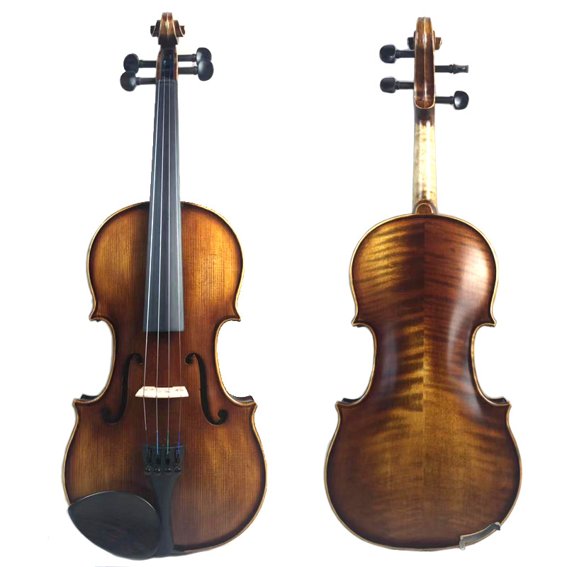 

Hand-made matte pattern violin high-quality maple string instrument