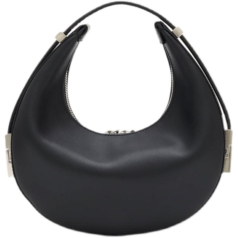 

Evening Bags Design Armpit Bag Light Luxury High Sense Mini Hand Saddle Crescent Female Messenger BagEvening, Black